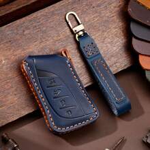1pc Handmade Genuine Leather Key Fob Holder Case Cover For Lexus/ Key - one-size - View 6