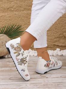 新款女士休闲运动鞋，软底运动鞋，运动休闲鞋，平行贸易 - 黃色 - 查看 2