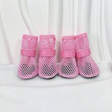 4pcs/Set Pet Shoes, Soft Bottom Breathable Shoes For Teddy, Pomeranian, Small Dogs, Anti-Slip Wear-Resistant Mesh Shoes - Multicolor - View 31