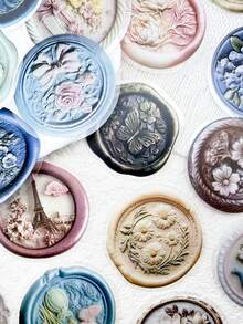 52pcs Relief Seal PET Stickers Decals For Phone Laptop Notebook Letter Suitcase Skateboard Helmet Graffiti Transparent Stickers - A - View 7