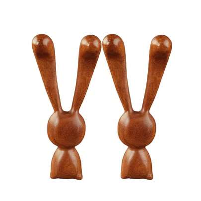 2 que massage hình tai thỏ bằng gỗ dễ thương, thích hợp làm quà tặng ngày lễ, massage nâng cơ mặt và chải tóc trong các liệu trình chăm sóc sắc đẹp, một món quà chu đáo dành cho gia đình và bạn bè.