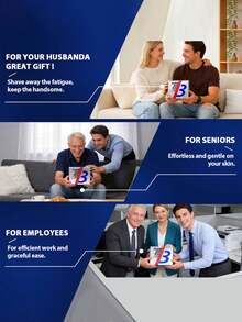 SKYWORTH 300mAh High Capacity Battery Electric Shaver, IPX7 Waterproof, Wet/Dry Use, Fully Washable, 3 Precision Steel Blades, One-Touch Start, Premium Silver Appearance, Suitable For Use In Shower, Reduces Skin Irritation - Multicolor - View 8