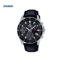 Casio Edifice EFV-540D/L Racing Style Three-Eye Chronograph Quartz Men's Watch 100M Waterproof Leather/Stainless Steel Band Business Sports Wristwatch - one-size - View 9