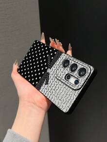 Cute & Luxurious Black & White Polka Dot Phone Case, Matte Soft Silicone Full Coverage Camera Protection, Creative Bowknot, Love Letter, Round Dot Pattern, Suitable For Parties, Outings, Photography, Compatible With Samsung Galaxy S26 ULTRA, S26, S25 ULTRA, S24 ULTRA, S23 FE, S22, A56, A57, A37, A17, A07, A06, A05S, A55, A54, A53, And 17 Pro Max, 17 Pro, 16 Pro Max, 16 Pro, 15 Pro Max, 14 Pro Max, 13, 12, 11, XS Max, 11 Pro Max - Multicolor - View 6