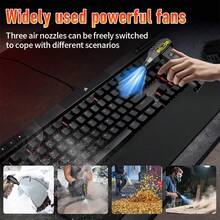 Powerful Portable Turbine Fan Blower, USB/Type-C, 2pcs 3000mAh Lithium Batteries, Strong Airflow Multi-Speed Adjustment, Suitable For Dusting (Car/Computer), Snow Removal, Leaf Blowing, Cooling, Barbecue, Powerful Adjustable Dust Blower For Gaps, Strong Violent Fan, Cooling Fan, High-Power Blower, Efficient Airflow, Essential For Home & Camping - Multifunctional Turbo Fan - View 10