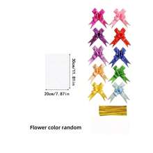 10pcs Cellophane Bag With Golden Twist Tie, Colorful Bow, Transparent Basket Bag OPP Plastic Cellophane Packaging For Gift Display, Wedding, Birthday Party, Mother's Day Gift Bag - View 12