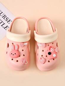 Women's Cute Rabbit & Bag Decor Thick Bottom Sandals - Adjustable Strap Thick Bottom Non-Slip EVA Clogs, Comfortable Fashion Slippers, Suitable For Beach And Daily Wear - Pink - View 6
