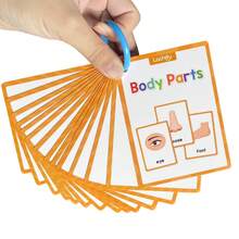 Lachilly 15pcs Body Part Recognition Flash Cards, Children's Educational Enlightenment English Learning Cards, Montessori Toys - Multicolor - View 8