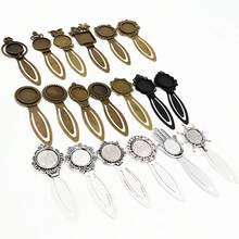 2 chiếc đế trống 18/20mm dùng làm bookmark, gắn đá cabochon, khay đựng phụ kiện làm trang sức DIY. - Đánh dấu trang cơ sở - Xem 3