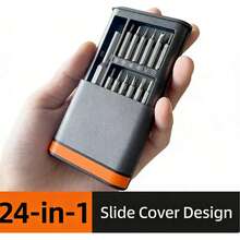1 Set Multi-Functional Screwdriver Tool Kit, Professional Repair Tools For Smartphones, Laptops, Watches, Glasses, High Hardness Durable Bits, Comprehensive Specifications To Meet Various Disassembly Needs, Suitable For Phone Repair, Computer Assembly, Watch Adjustment, Glasses Maintenance, Appliance Inspection, Ideal For Repair Technicians - 24-in-1 Alloy Handle Screwdriver Set - View 2