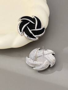 1 Pair Elegant Casual Fashion Versatile Oil Drop Floral Earrings For Women - Flowers - View 5