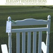 24pcs Wedding Chair Signs With Ribbon, Reserved Seat Markers For Ceremony And Party Events, Ideal For Weddings, Engagements, Banquets - Reserved Card - View 5