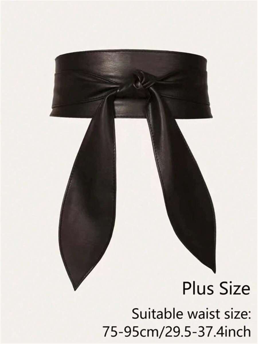 1pc Plus Size Black Waist Cincher Belt, Elegant Match For Evening Gown, Formal Dress, Wedding, Party, Gift Summer, School Fall, Autumn, Halloween - 黑色 - 查看 1