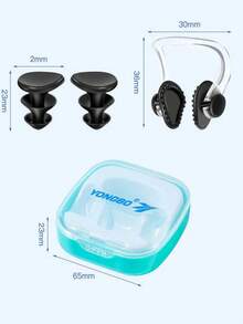 Children's Nose Clip+Earplug Set, Swimming Earplugs, Waterproof Nose Clip, Non Soundproof Earplugs, Professional Swimming Anti Suffocation Nose Clip, Diving Ear Protection Equipment, Swimming Protective Equipment, The Best Gift For Children In Summer - Multicolor - View 2