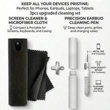 Car Screen Cleaner Wipes (This Product Is An Empty Bottle, No Cleaning Liquid Included), Ultra-Fine Fiber Cleaning Cloth, Suitable For All Phones, Laptops And Tablets Screens, Car Screens And Central Controllers, Leaves No Trace After Cleaning. Portable Screen Cleaning Kit, Also Suitable For Car Displays, Smartphones And Tablets, Auto Accessories, Women Car Accessories - Black - View 10
