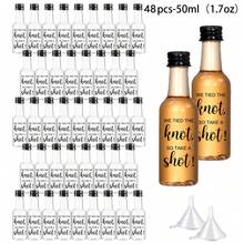 45pcs/Set 25ml/50ml Mini Wedding Fairy Bottles, Plastic Champagne Bottles With "We Have Tied The Knot" Sticker, Leak-Proof And Reusable, Comes With Liquid Funnel And Screw Cap. Suitable As Wedding Party Favors, Travel, Camping, Mother's Day Gifts. - Transparent H98 - View 21