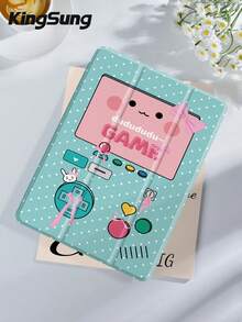 Kingsung Cartoon Game Console Elements Tablet Protective Case,Compatible With IPad 9.7/10.2/10.5/10.9/12.9/Pro 11, 10th Gen,Compatible With Samsung Galaxy Tab S6 Lite 10.4 Inch,Compatible With Kindle Paperwhite 12th Gen 2024,Kindle 11th Gen 2022,Kobo Clara Colour,Soft Anti-Fall Protection,Smart Stand/Automatic Wake Up/Sleep - Multicolor - View 3