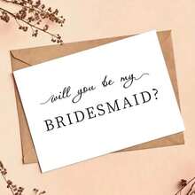 你愿意做我的伴娘吗？伴娘邀请卡、伴娘卡、感谢卡、生日礼物、贺卡、趣味礼品、礼品卡，适用于婚礼、订婚和婚宴等场合。 - 彩色 - 查看 2