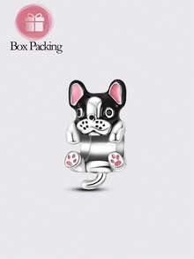 Silver Charm Bead For Women, Colorful Enamel Animal Bead Cubic Zirconia Inlay Elegant Jewelry Gift Fits For DIY Making Original Bracelets Necklaces - Multicolor - View 14