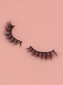 20 Pairs/Box 3D Fluffy Voluminous False Eyelashes, Thick & Curly Dramatic Look,Lashes - Black - View 3