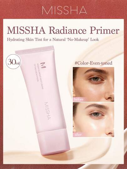  MISSHA Radiant Primer - Brightening & Smoothing Makeup Base | Conceals Pores, Hydrates, Brightens | Radiant Pore Perfecting Makeup Primer, Oil-Control Lightweight Texture, Cosmetic Makeup Brand For Women, Perfect Concealer Cream Full Coverage, Natural Matte Finish, Skincare + Makeup 2-In-1, Suitable For Winter & Spring, Suitable For Y2K Fashion Parties, Birthday, Valentine's Day Gifts, Weddings, Summer Vacation