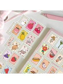 50pcs Cute Cartoon Stickers, Graffiti Stickers Suitable For Phone Cases, Laptops, Skateboards, Luggage, Journals, School Supplies, Back To School Season Scrapbook Supplies Stationery Funny Stickers Kindle - A - View 2