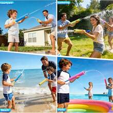 12pcs Foam Water Guns, Kids Water Guns, Water Blasters, Children's Water Sprayers, Water Squirt Guns, Foam Water Shooters, 30ft Range Summer Water Guns, Fun Squirt Toys, Suitable For Pool, Beach, Summer Outdoor Party Games - Multicolor - View 8