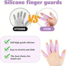 5pcs/10pcs Gel Finger Guard-Silicone Finger Guard, Built-In Gel Filling, Adjustable Elasticity And Comfortable Fit, Suitable For Sports, Gardening, Work | Trigger Finger Support, Enhance Grip And Dexterity, Durable And Comfortable Hand And Foot Protection Cover - Multicolor - View 3