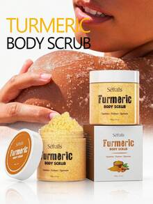 Sefralls 100g Turmeric Exfoliating Body Scrub For Smooth & Glowing Skins, ,Has The Effect Of Gentle Exfoliation, Deep Cleansing And Moisturizing. - Turmeric - View 1