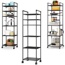 Estantería Organizadora de metal De 5 Niveles Con Ruedas Estante Multiusos Para Cocina Baño Sala Lavandería Balcón Organizador Vertical De Almacenamiento Para Hogar Repisa Negra Con Ruedas Giratorias Para Fácil Movimiento Estante Para Electrodomésticos Utensilios De Cocina Alimentos Productos De Limpieza Plantas Decoración Estantería Moderna Para Aprovechar Espacios Pequeños Organizador De Almacenamiento Vertical Resistente Con Estructura De Metal Con Recubrimiento Anticorrosión Ideal Para Cocina Baño Dormitorio Oficina O Área De Lavado Estante De 5 Repisas Amplias Para Microondas Cafetera Ollas Frascos Despensa Toallas Productos De Higiene Diseño Minimalista Moderno Fácil De Armar Estante Con Ruedas Para Mover Fácilmente Y Optimizar Espacios En El Hogar Organizador Multifuncional Para Casa Departamento Oficina Tienda O Espacios Reducidos Sistema De Almacenamiento Vertical Para Mantener Ordenado El Hogar - Negro - Ver 9
