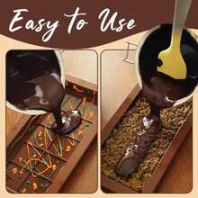 2pcs/3pcs Silicone Chocolate Mold, Non-Stick Rectangular Durable Mold Suitable For Swiss Roll, Chocolate, Chocolate Bar And Dubai Chocolate, Easy Demold - View 8