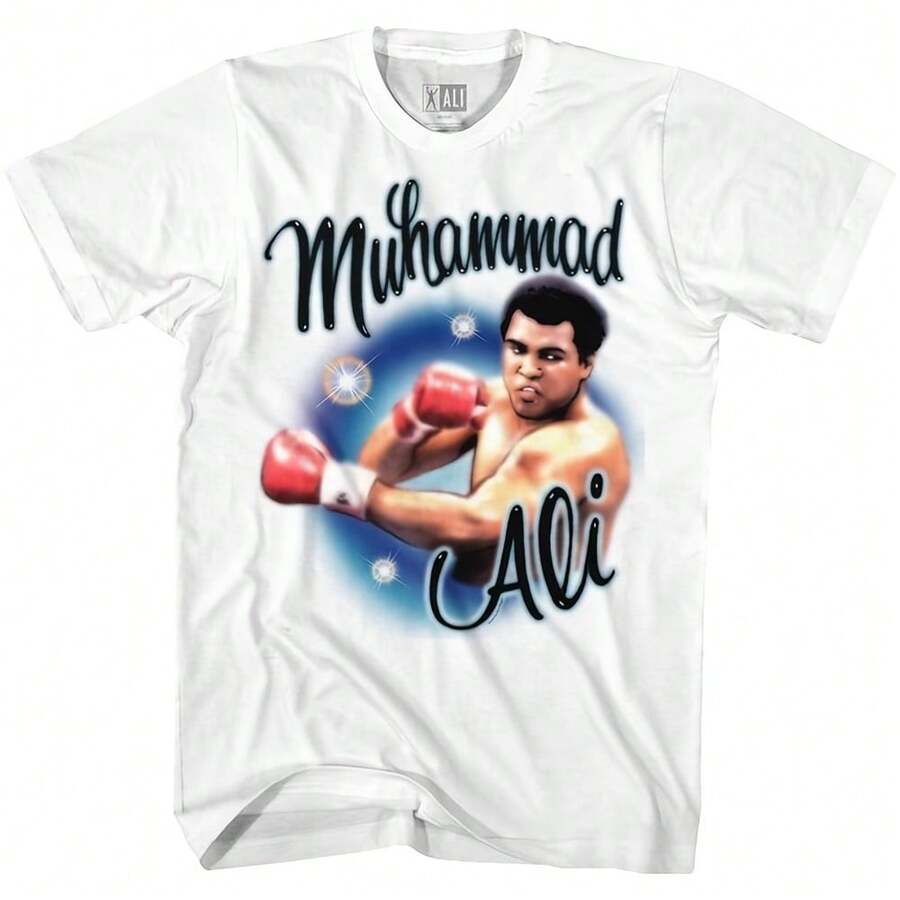 MUHAMMAD ALIAAAAA Airbrush Punch White Adult T-Shirt - 白色 - 查看 1