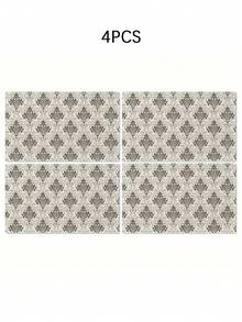 1/4/5/6/7pcs Bohemian Style Abstract Floral Pattern Home Decor Set, Living Room Decor Set, Bedroom Decor Set, Dining Room Decor Set, Linen-Like Material, Multiple Sizes Available, Dining Table Decor, Fireplace Mantel Scarf, Placemats, Coasters, Home Decoration - Multicolor - View 18