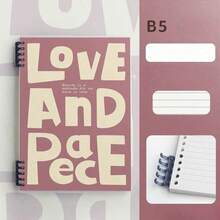 60pages/120sheets Retro American Style B5 Loose-Leaf Notebook, Removable & Smooth, Minimalist Student DIY Notepad - B5 lined - View 14