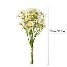 6朵仿真雏菊，适用于婚礼装饰、生日派对、花园活动、室内外使用 - 高品质，无需用电，家居装饰，摄影道具，经久耐用，可用于婚礼装饰、新娘妆、背景幕布、道具、花环、桌面摆件、花束、蜡烛花环、宴会、约会、派对布置等。 - 彩色 - 查看 6