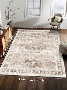 1 件棕色地毯，波西米亚风格，可水洗防滑仿羊毛，1160 克/平方米，适用于客厅、卧室、厨房、办公室、玄关等场所。 - 棕色 - 查看 15