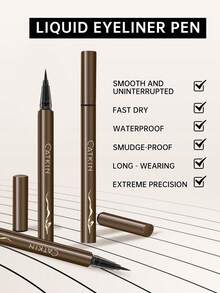 CATKIN Smooth Liquid Eyeliner Pen, Ultra-High Color Saturation, Waterproof, Creates Thick Bold Lines, C02 Brown - C02 Brown - View 4