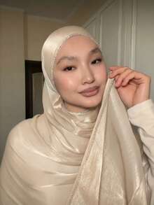 1 Stück Damen glänzender Pailletten-Kopftuchschal mit goldener Kette, luxuriös und modisch, geeignet für Party, Hochzeit, Urlaub, Strand, Reiseessentiell - Mehrfarbig 2 - Übersicht 14