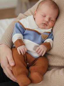 Nika Baby Baby Knitted Jumpsuit Mateo - Nhiều màu - Xem 1