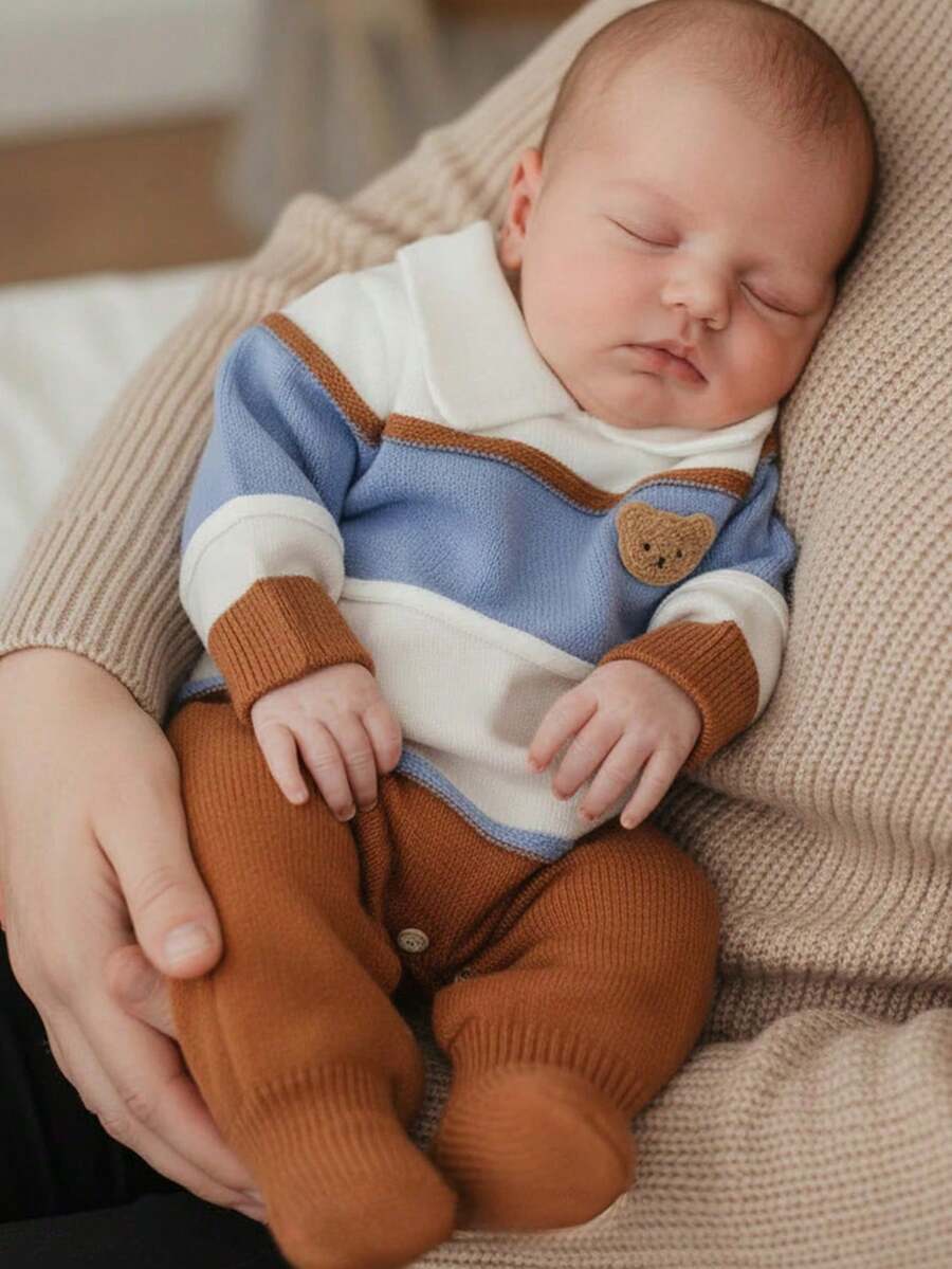 Nika Baby Baby Knitted Jumpsuit Mateo - Nhiều màu - Xem 1