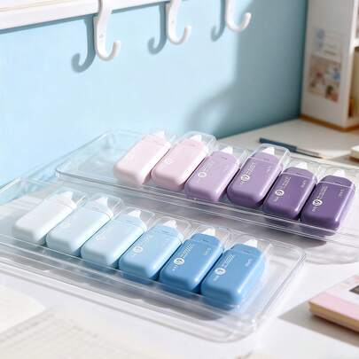 6pcs Removable Reusable Sticky Tape Rolls - Strong Adhesive Craft Tape For DIY, Photos, Wall Decor - No Residue Quick Dry Craft Tape For Handmade, Scrapbooking, School, Office Supplies