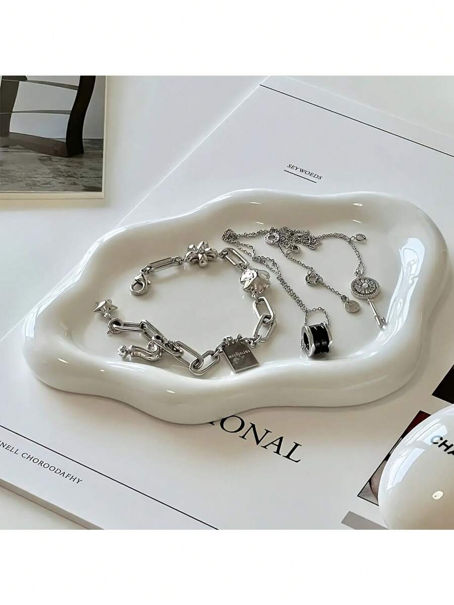 1pc Cute Cloud-Shaped Jewelry Holder, Minimalist Yet Elegant Design, Vanity Decor, Suitable For Adorable And Graceful Ladies - Nhiều màu - Xem 1