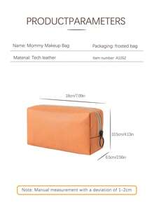 1件装妈妈化妆包、婴儿尿布包、婴儿喂养手提包、收纳袋、婴儿用品手提包、女士背包 - 彩色 - 查看 3