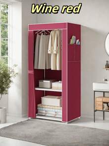 1pc Easy-To-Assemble Wardrobe, Minimalist Design Saves Space, Large Capacity For Layered Storage Of Clothes & Bedding, Simple Installation, Perfect Storage Solution For Small Apartments And Rental Homes - Multicolor - View 11