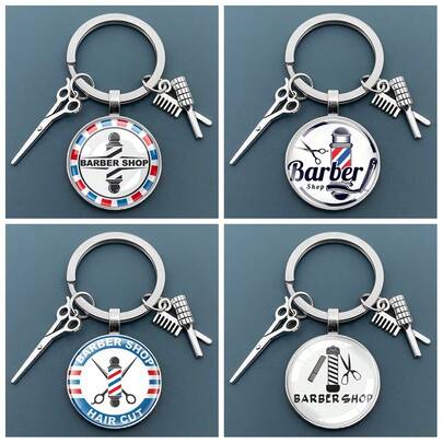 1 Llavero de regalo de peluquería con tijeras de estilista y peine