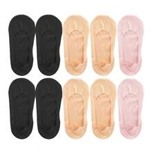 女士夏季硅胶防滑隐形薄冰丝船袜透气休闲弹力袜 - 彩色 - 查看 15