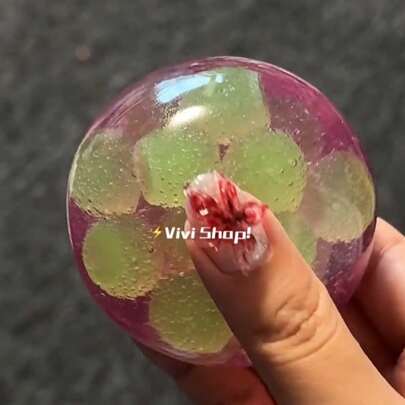 1pc New Squishy Grape Pulp Squeeze Ball, Handmade Stress Relief Toy, Creative Tactile Sensory Fidget Toy, Perfect Gift For Teens, Boys, Girls, Friends, Birthday, Party