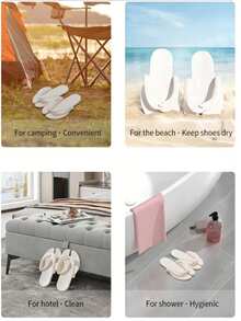 四季通用男女通用人字拖，可折叠旅行拖鞋，防滑酒店一次性浴室凉鞋 - 人字拖 - 查看 11