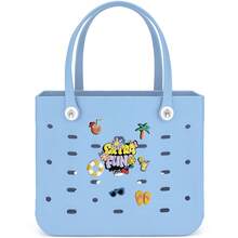 1pc Extra-Large Women's Beach Bag, Available In Multiple Colors, Large-Capacity EVA Stylish Shopping Bag, Shoulder Bag, Handbag, Open Design Multi-Functional Tote Bag - Suitable For Beach, Shopping, Pool, Sports, And Vacation. - 彩色 - 查看 38