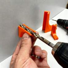 3 piezas Guía de perforación | Artefacto de posicionamiento cuadrado vertical con diseño de ajuste de ranura en V | talla grande resistente al desgaste y duradero que la guía circular, material de plástico, sin batería requerida - Multicolor - Ver 2
